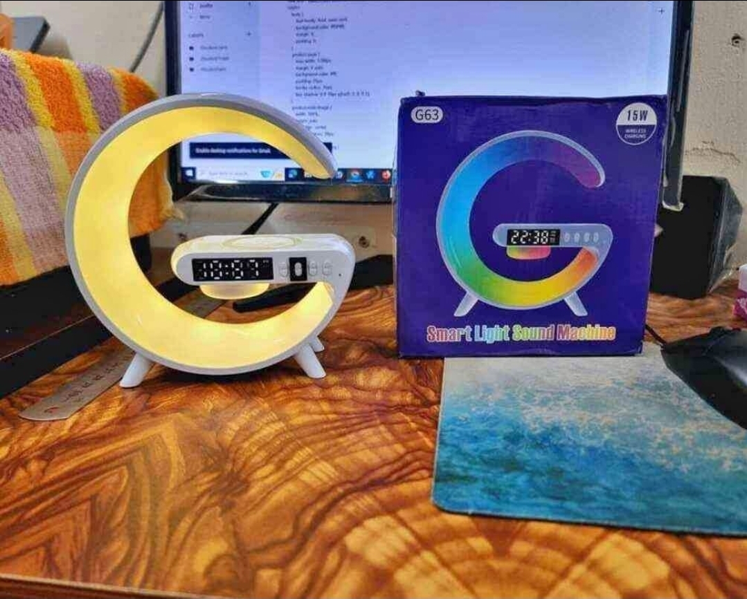 G63 smart light sound machine fast charging alarm clock স্মার্ট গ্যাজেট